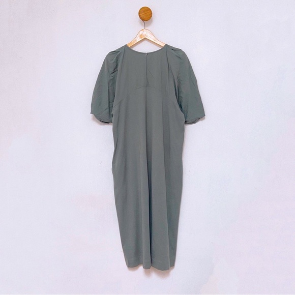 Zara green combination dress with pockets - Picture 3 of 5